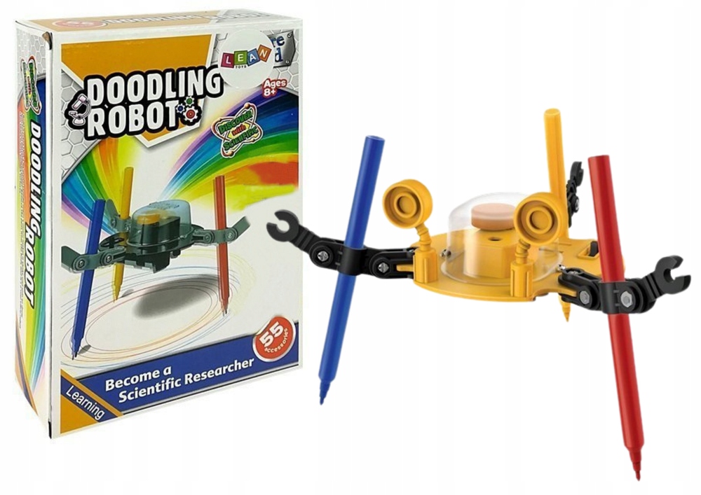 VZDELÁVACÍ ROBOT KRESLIACI KRUHY KREATÍVNA SADA NA SAMOSTATNÉ ZLOŽENIE