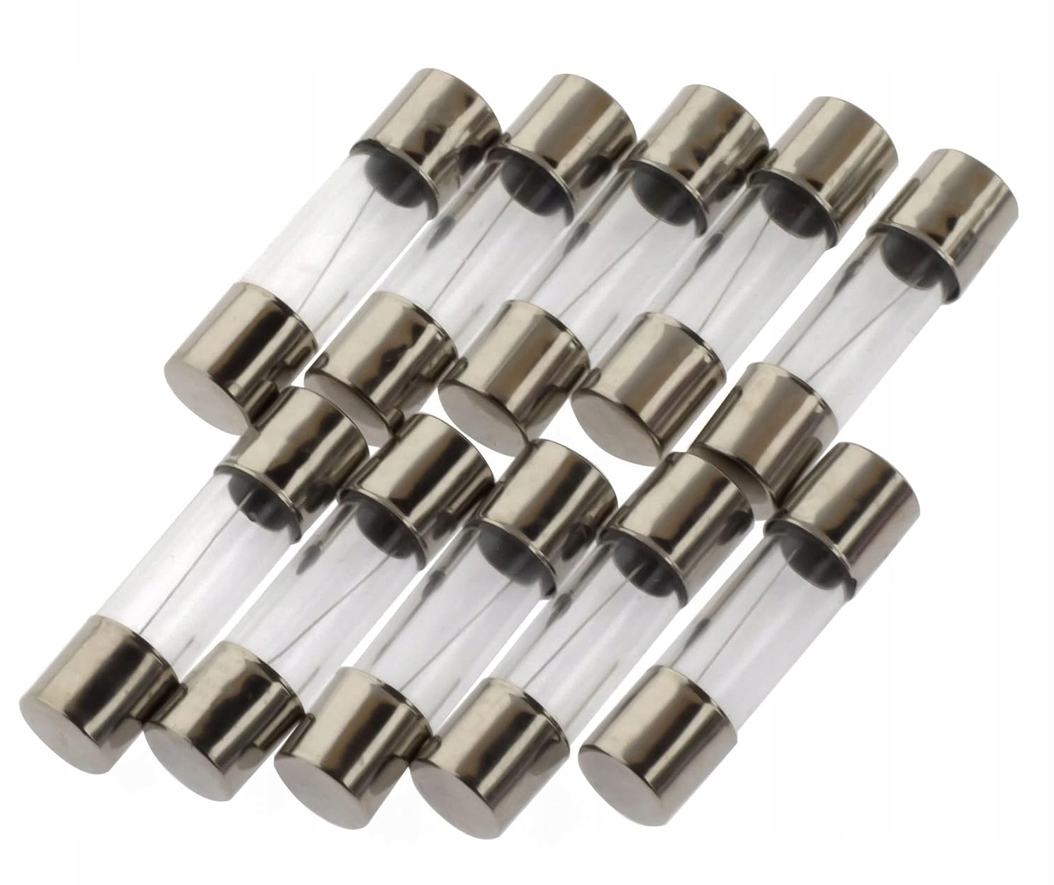 Bezpiecznik szklany - 2A - rurkowy - topikowy - 10szt