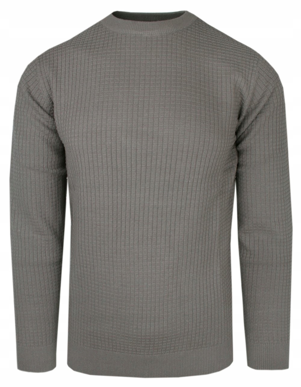 Jednobarevný pánský bavlněný svetr Adriano Guinari Tmavě béžová XXL