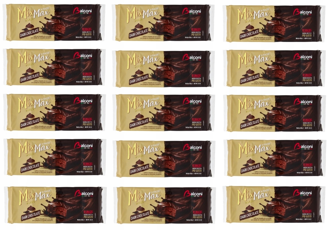 15x 320g Balconi Mix Max dark chocolate ciastka Karton