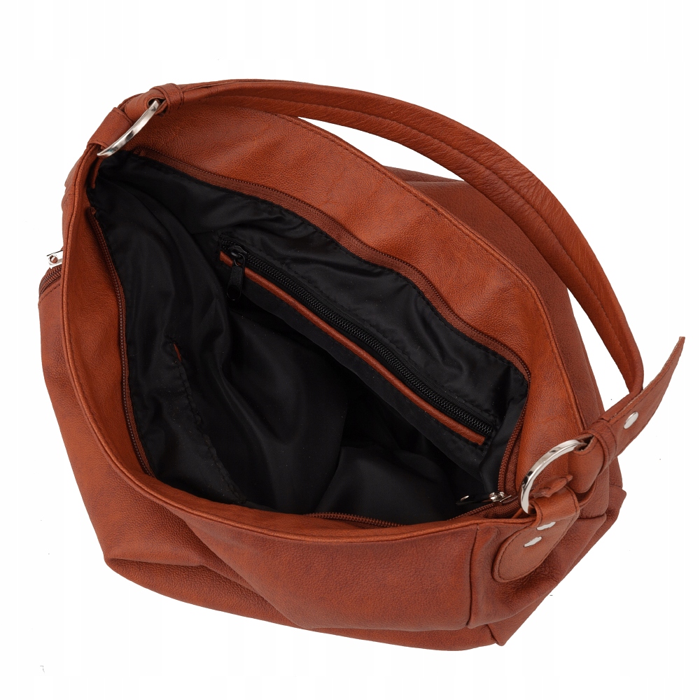 CAMEL RUDA SKÓRZANA torebka WŁOSKA MIĘKKA SKÓRA A4 Materiał dominujący skóra naturalna