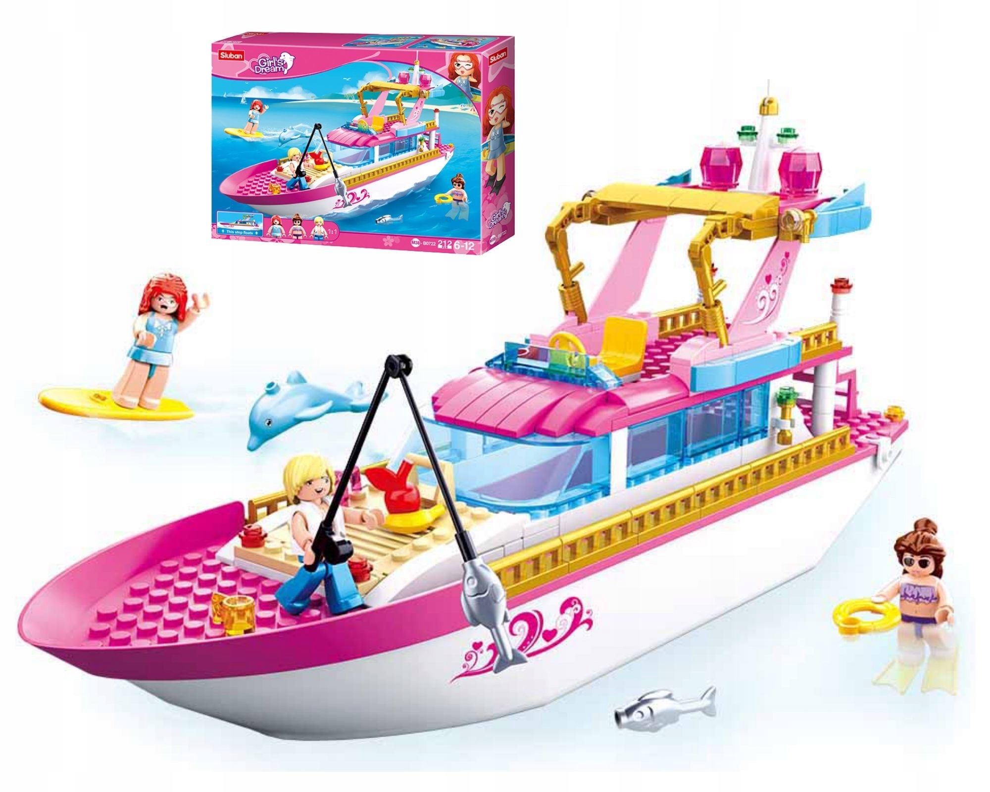 

Klocki Luksusowy Jacht Łódź 212 El. Komp.z Leg.