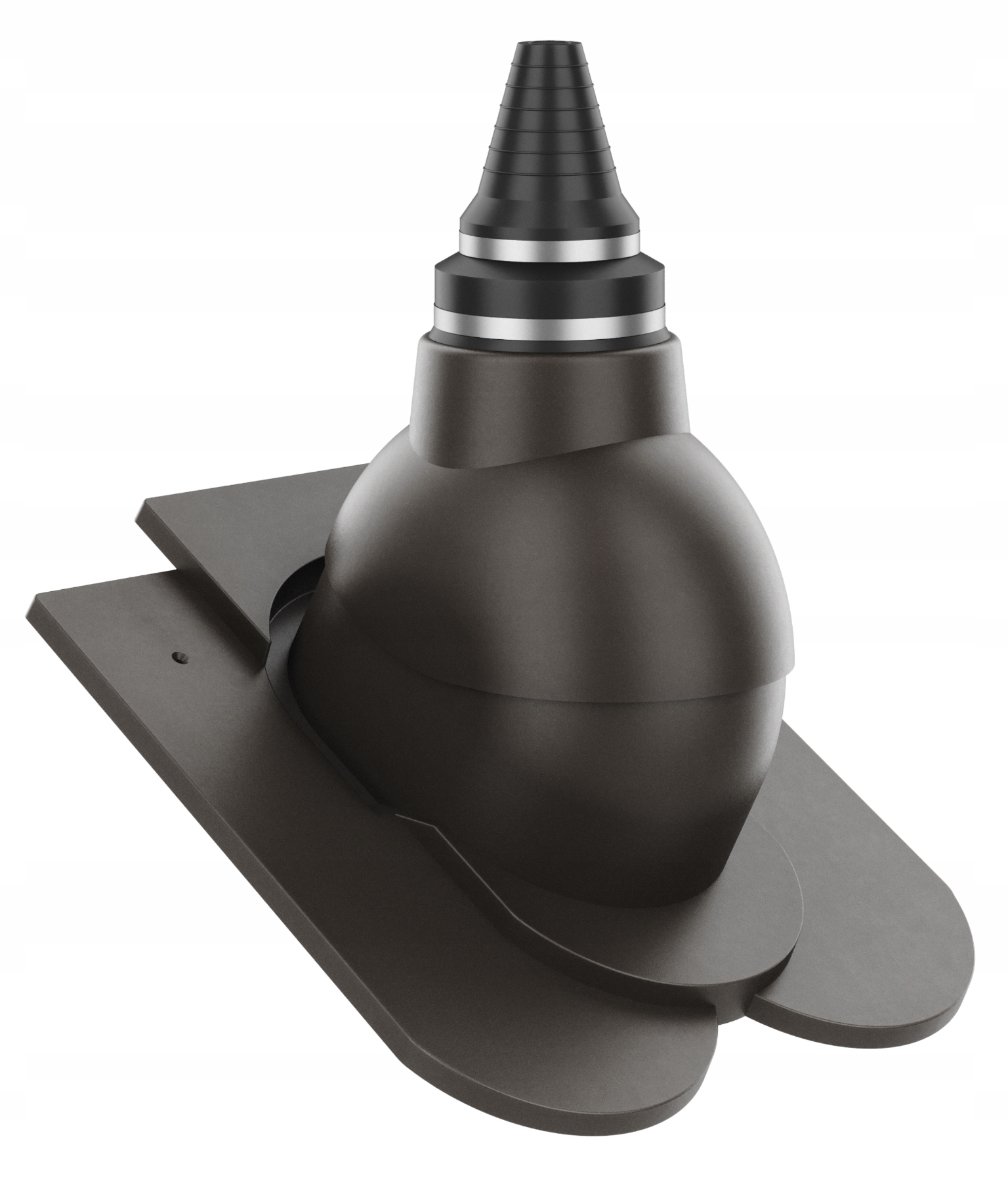 Anténní přechod pro vzduchotěsnou střešní krytinu s korunkou Tmavě Hnědá