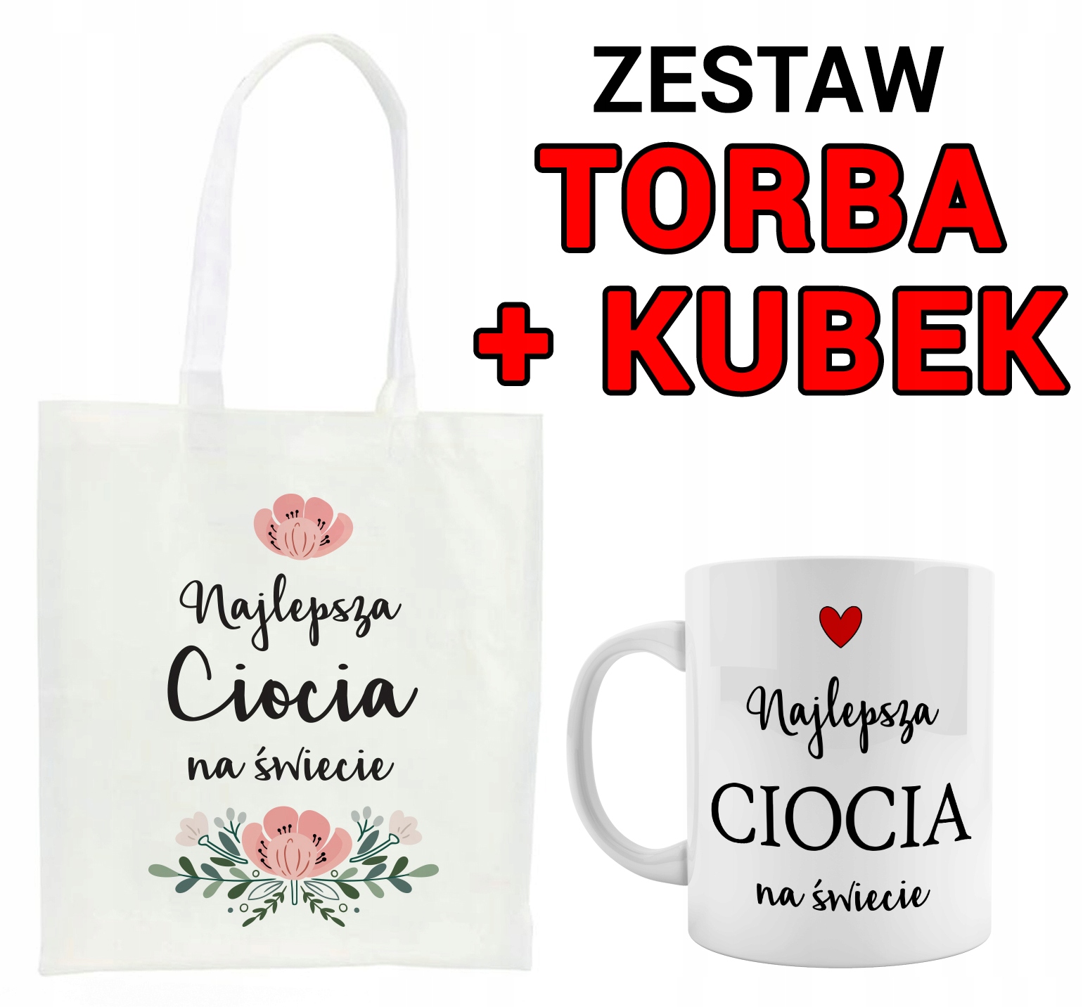 

Zestaw Torba Eko Kubek Najlepsza Ciocia