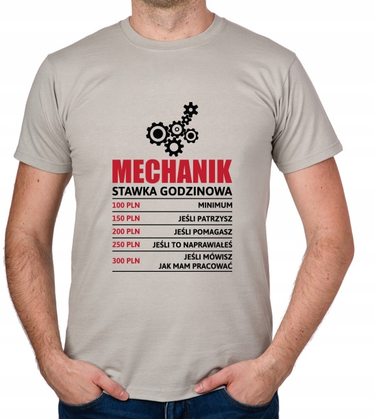 

koszulka Mechanik stawka godzinowa prezent