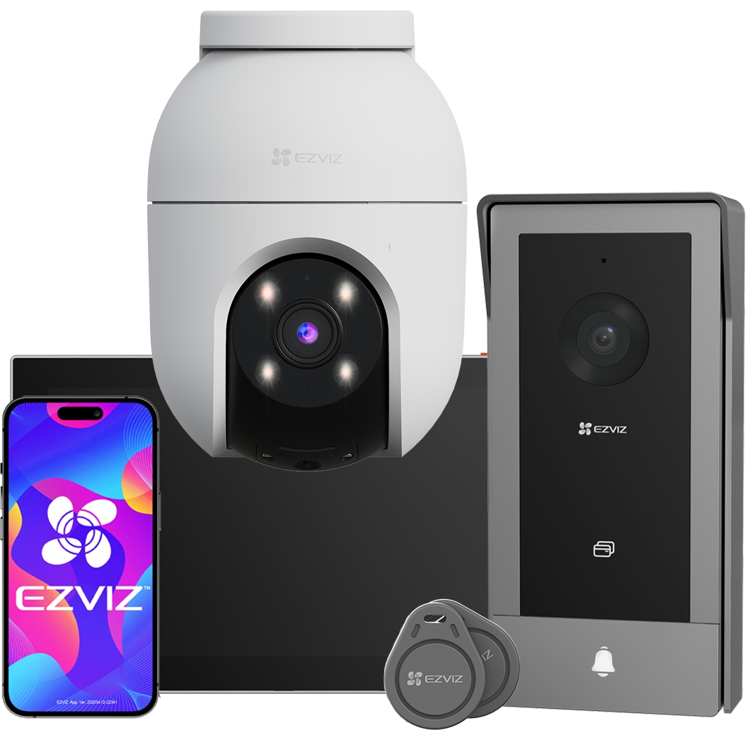 Sada Wifi videodomofonu Ezviz 2-ŽILOVÝ Furtka Čtečka Klíčenka C8c 8Mpx