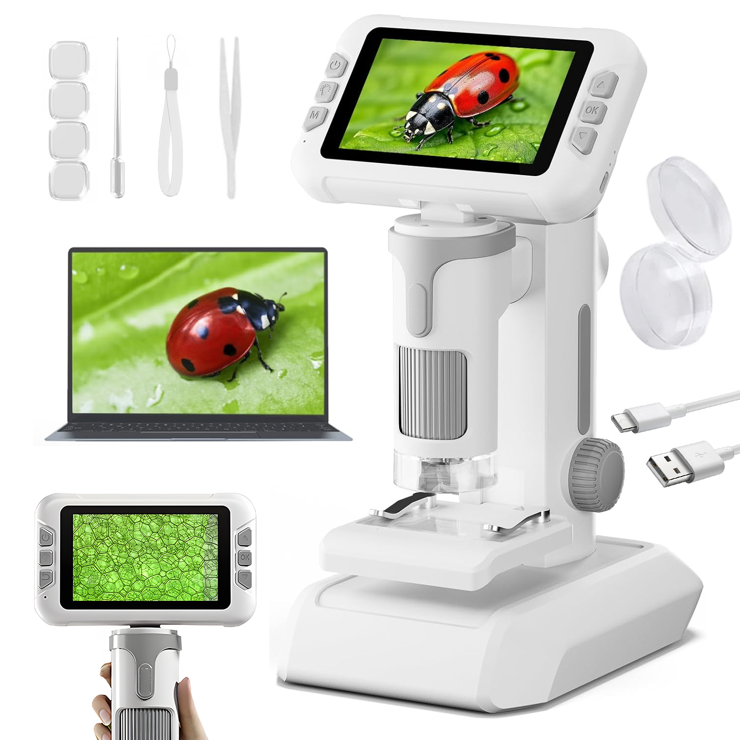 Odnímatelný Mikroskop Pro Děti Zvětšující Až 1600KRÁT Ideální Dárek