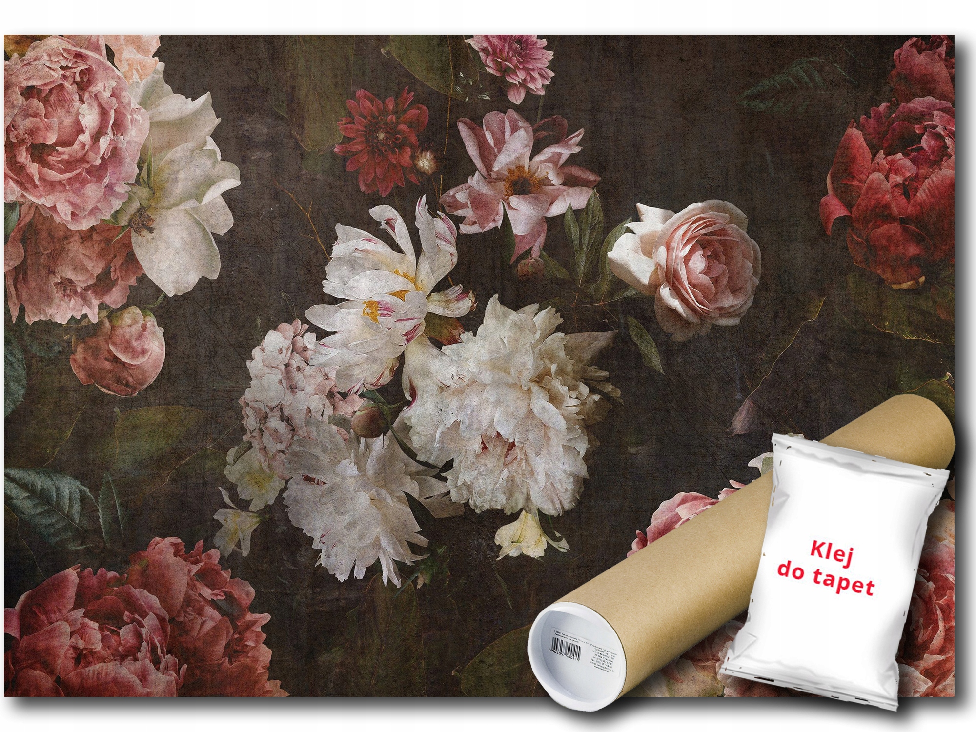 Fototapeta Flizelina Kvety Vintage Pivonky Ruže 400x280 lepidlo zdarma