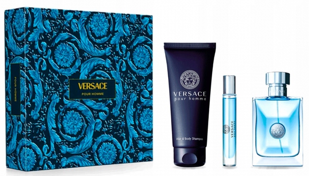 ZESTAW PREZENTOWY VERSACE POUR HOMME 100ML + 150ML + 10ML WODA TOALETOWA