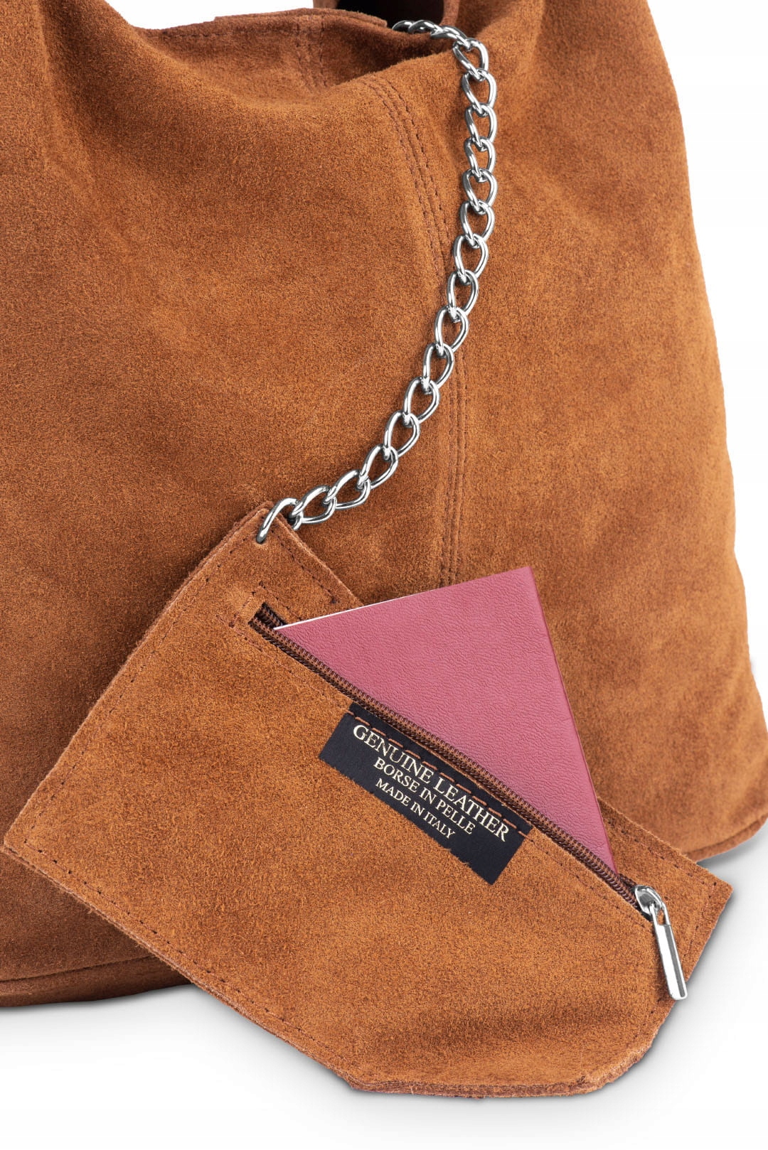 Torba Skórzana Vera Pelle Rossina Zamszowa Ruda Marka Vera Pelle