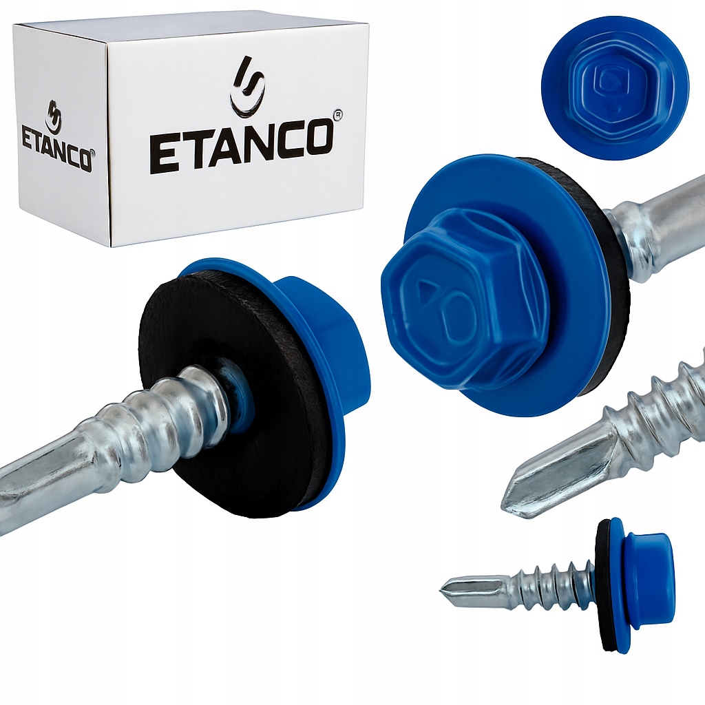 Wkręty samowiercące do stali, metalu Etanco GT5 5,5x25mm Ral 5010 250 szt.