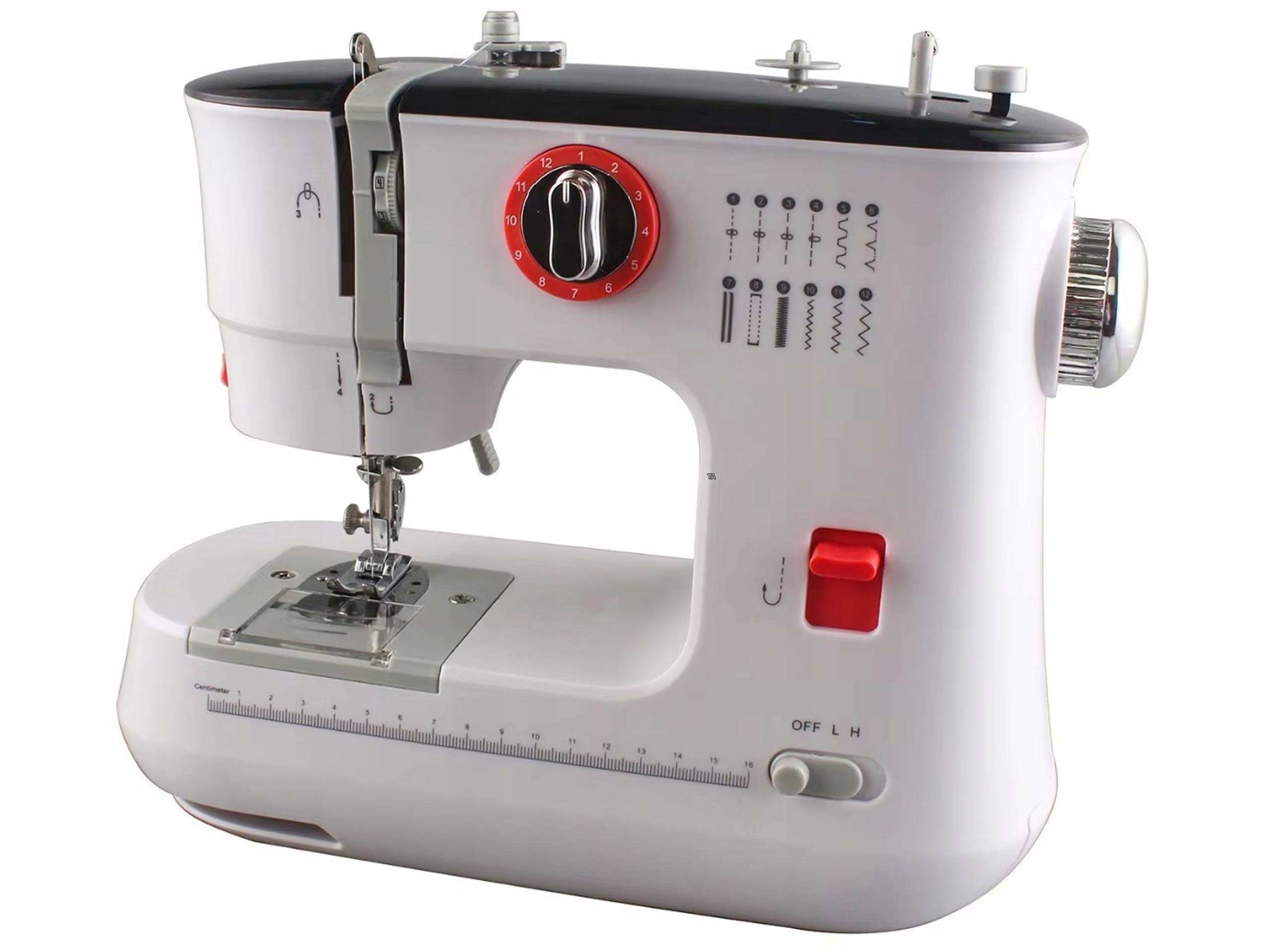 Maszyna Do Szycia Przenośna Domowa Akcesoria Przenośna 12 Ściegów Z Pedałem