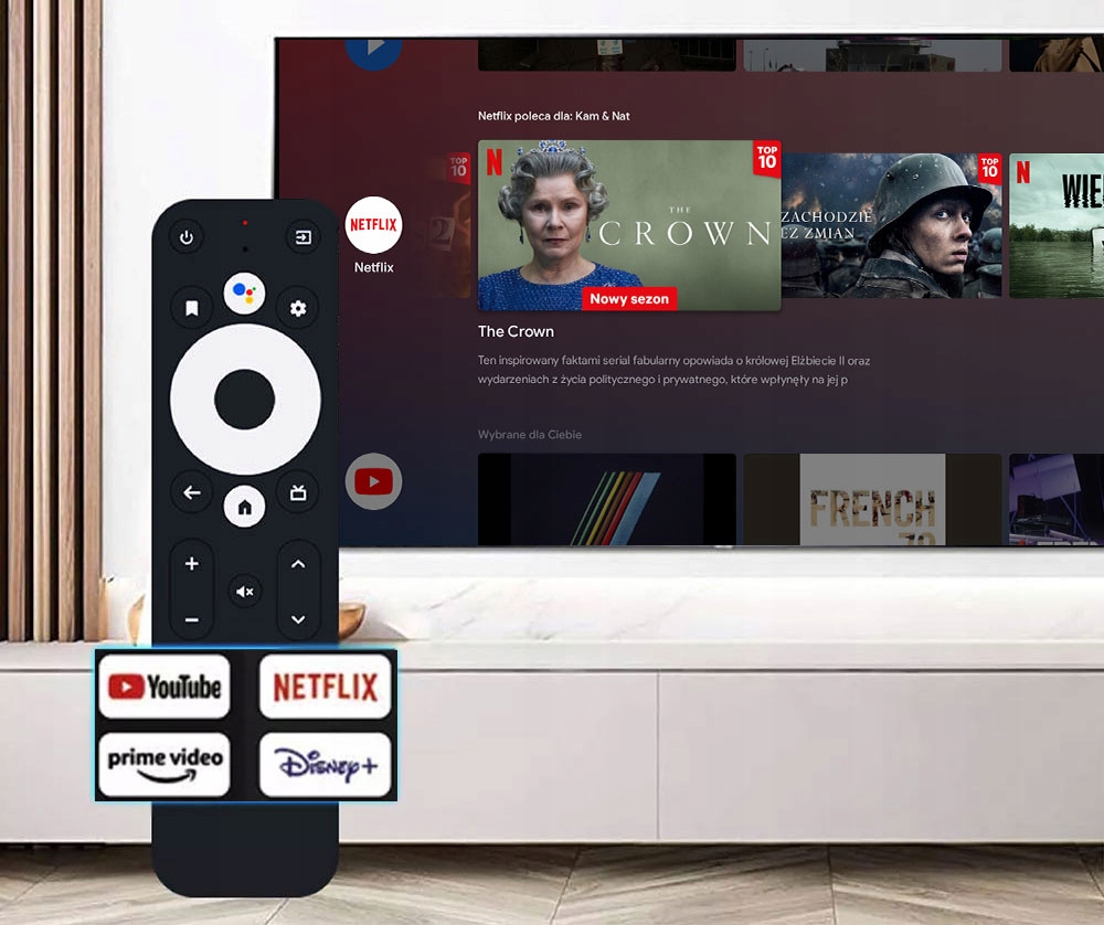 SMART TV Box 4K 4/64GB Android Youtube Netflix Formaty dźwięku MP3