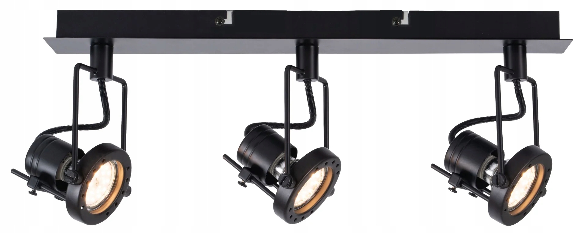 Stropní svítidlo retro industriální černá trojitá reflektory 44 cm Reality