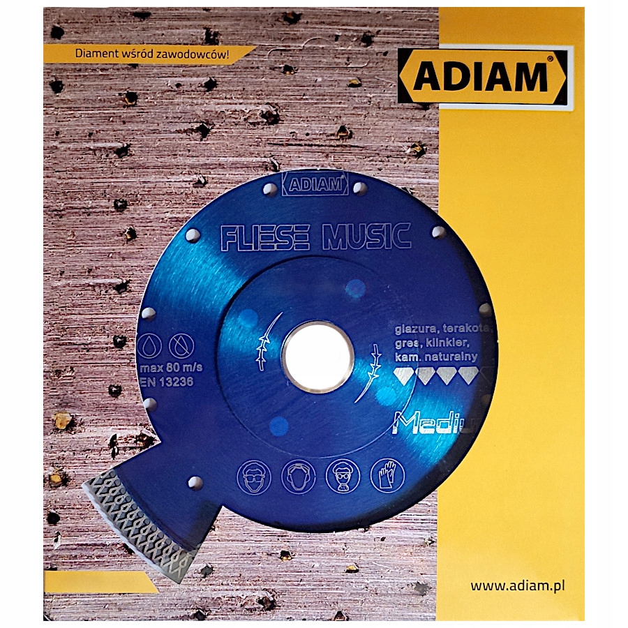 Adiam Tarcza diamentowa Medium Fliese Music 125 x 22,2mm na mokro i sucho