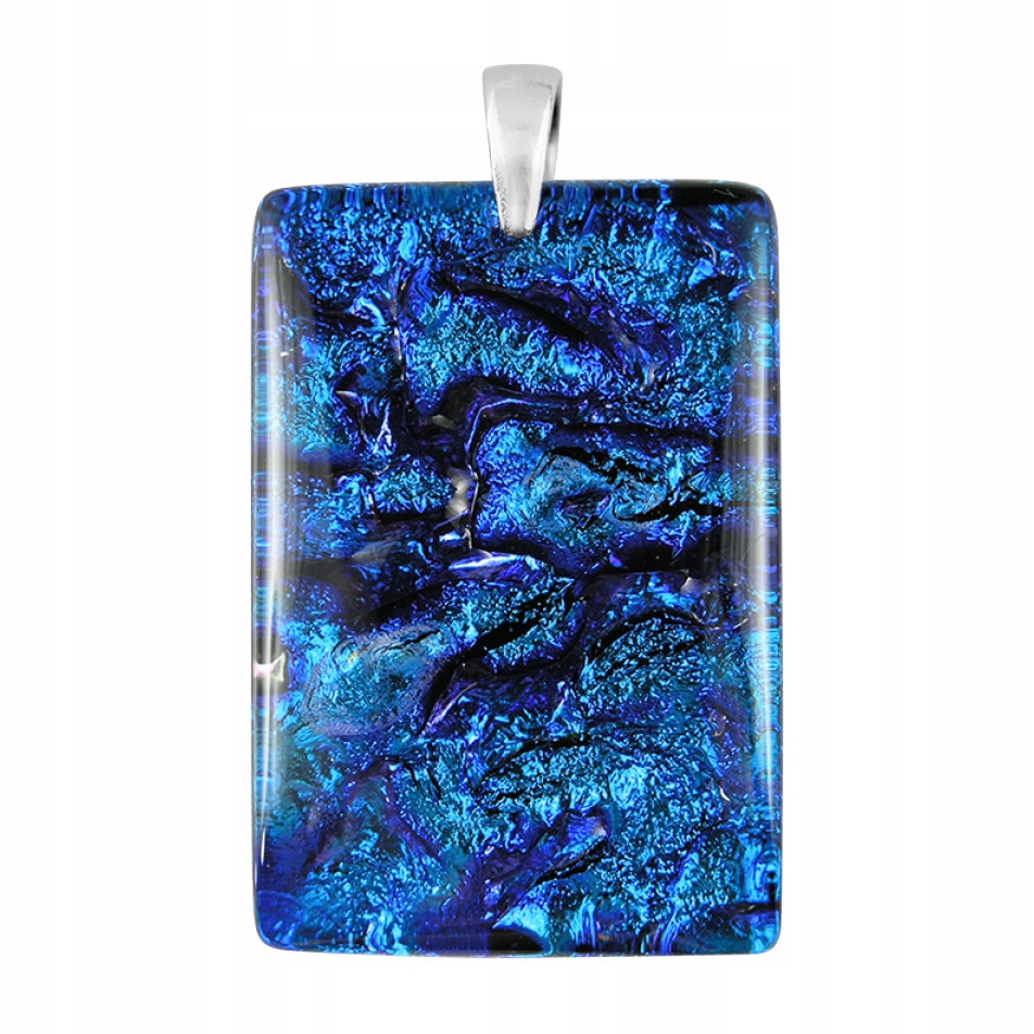 Dámský modrý přívěsek Harf sklo murano