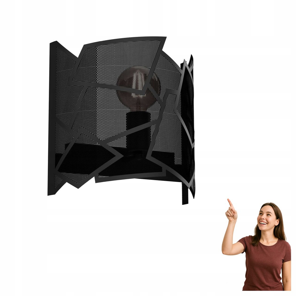 Nástenná lampa z kovovej sieťoviny Camo 548 Luminex