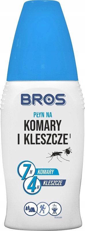 

Bros płyn 100 ml na Komary Kleszcze Deet 15% do 7h