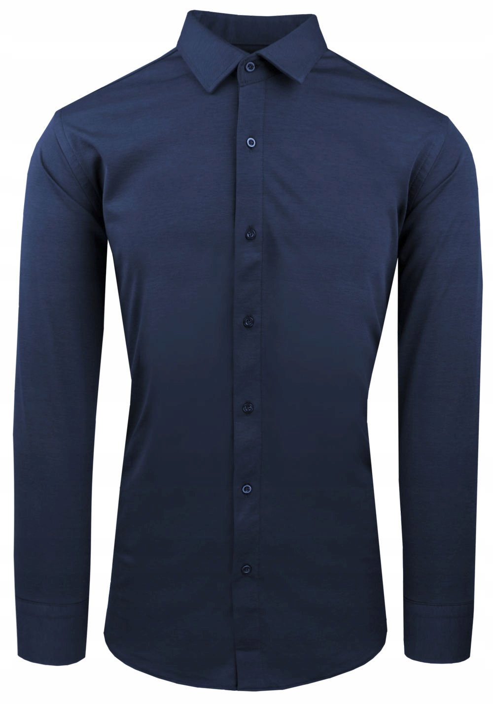 Košile z pletené tkaniny – vypasovaný Střih – tmavě modrá – 40/176-182