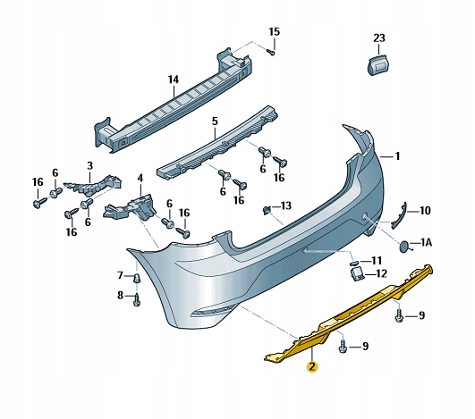ZAŚLEPKA ZDERZAKA TYŁ SEAT IBIZA V ORYGINAŁ