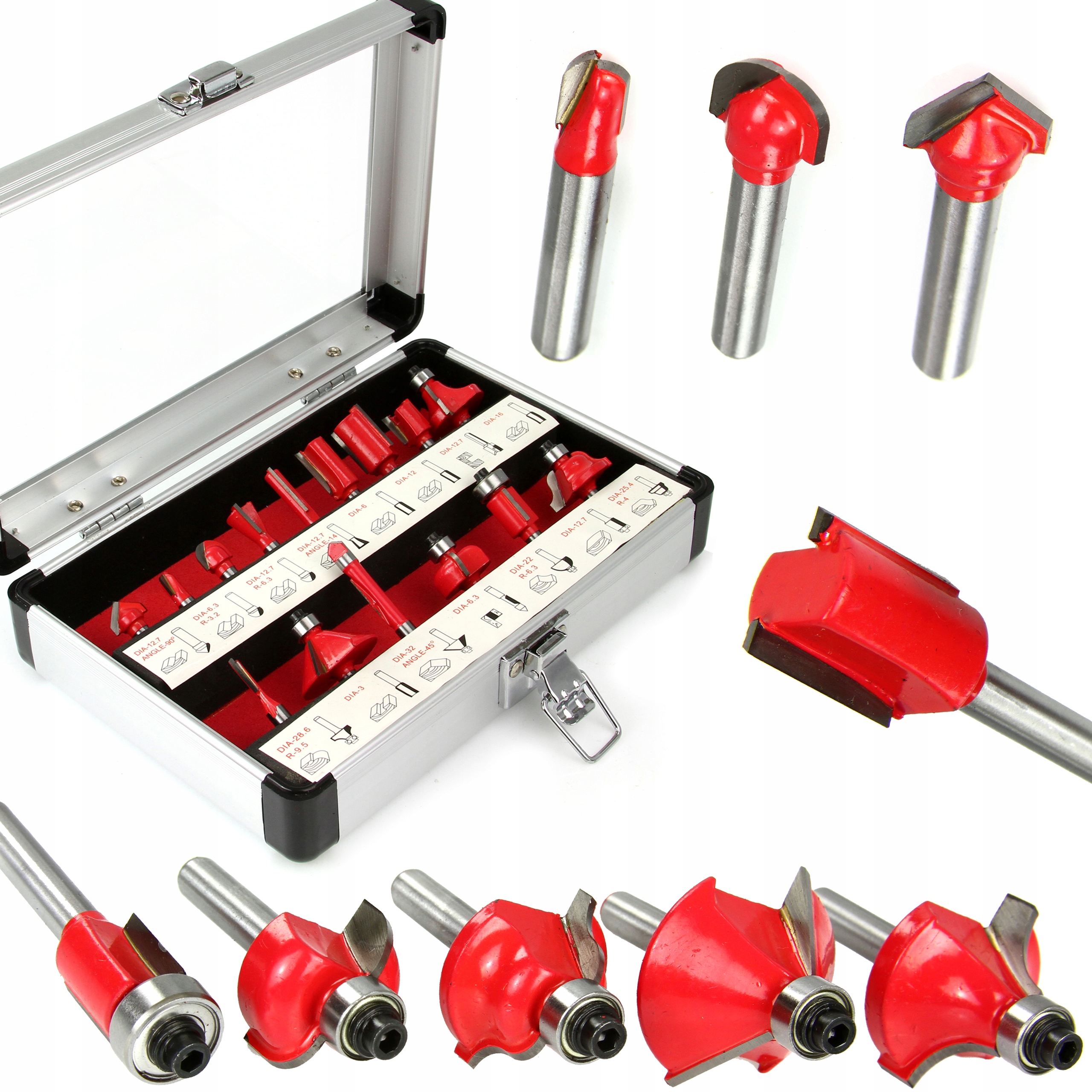 Profilové Frézy Do Dřeva 15 Ks Frézka Frézy Masivní