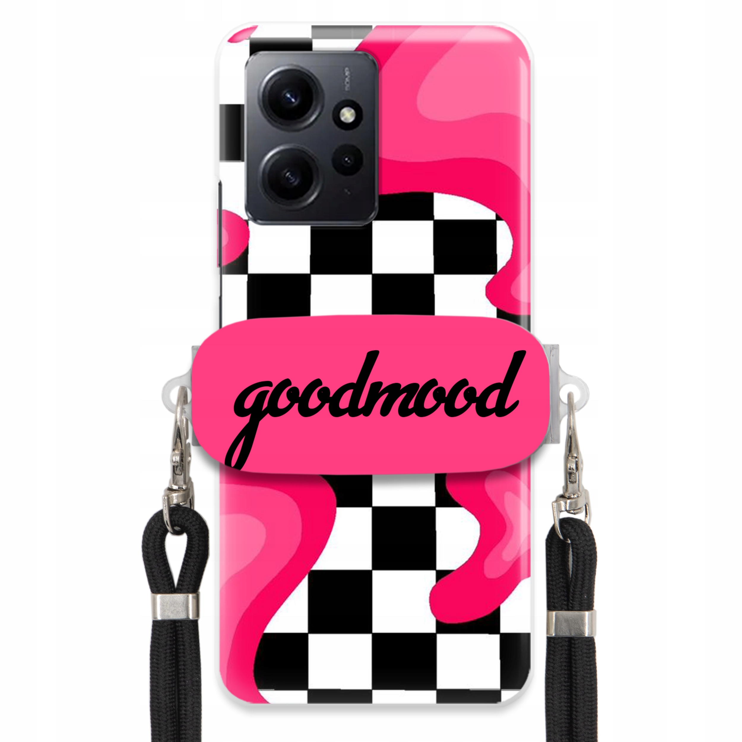 Puzdro Na Xiaomi Redmi Note 12 4G Sada Case Držiak Na Vodítko Čierna Splash