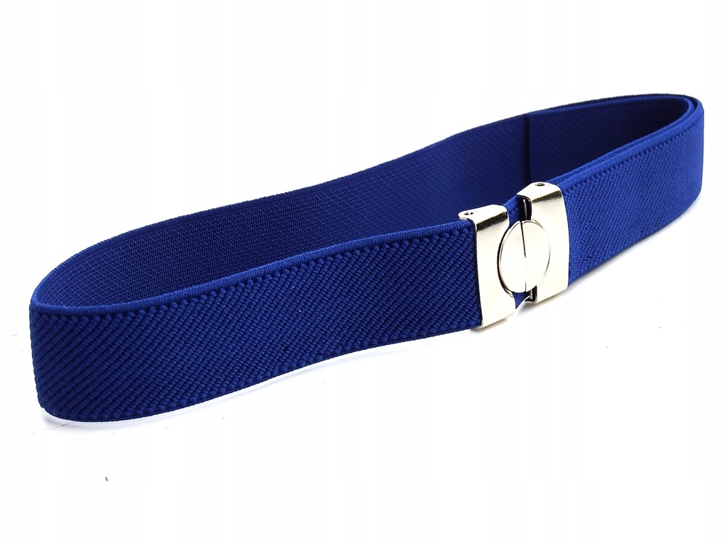 Pasek dziecięcy do spodni kolorowy z gumą NIEBIESKI CIEMNY