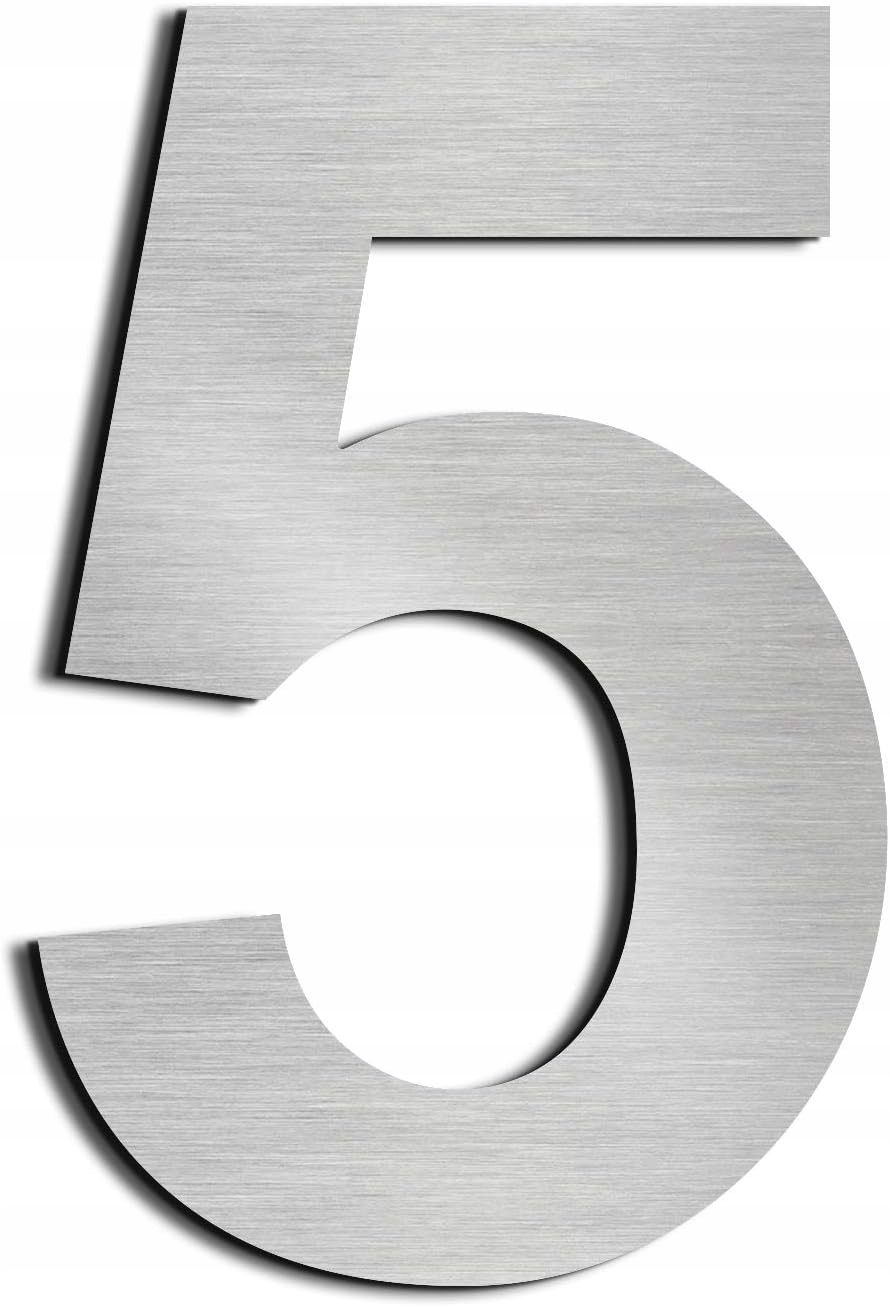 NUMER NA DOM ZE STALI NIERDZEWNEJ 25 cm 10'' NUMER 5