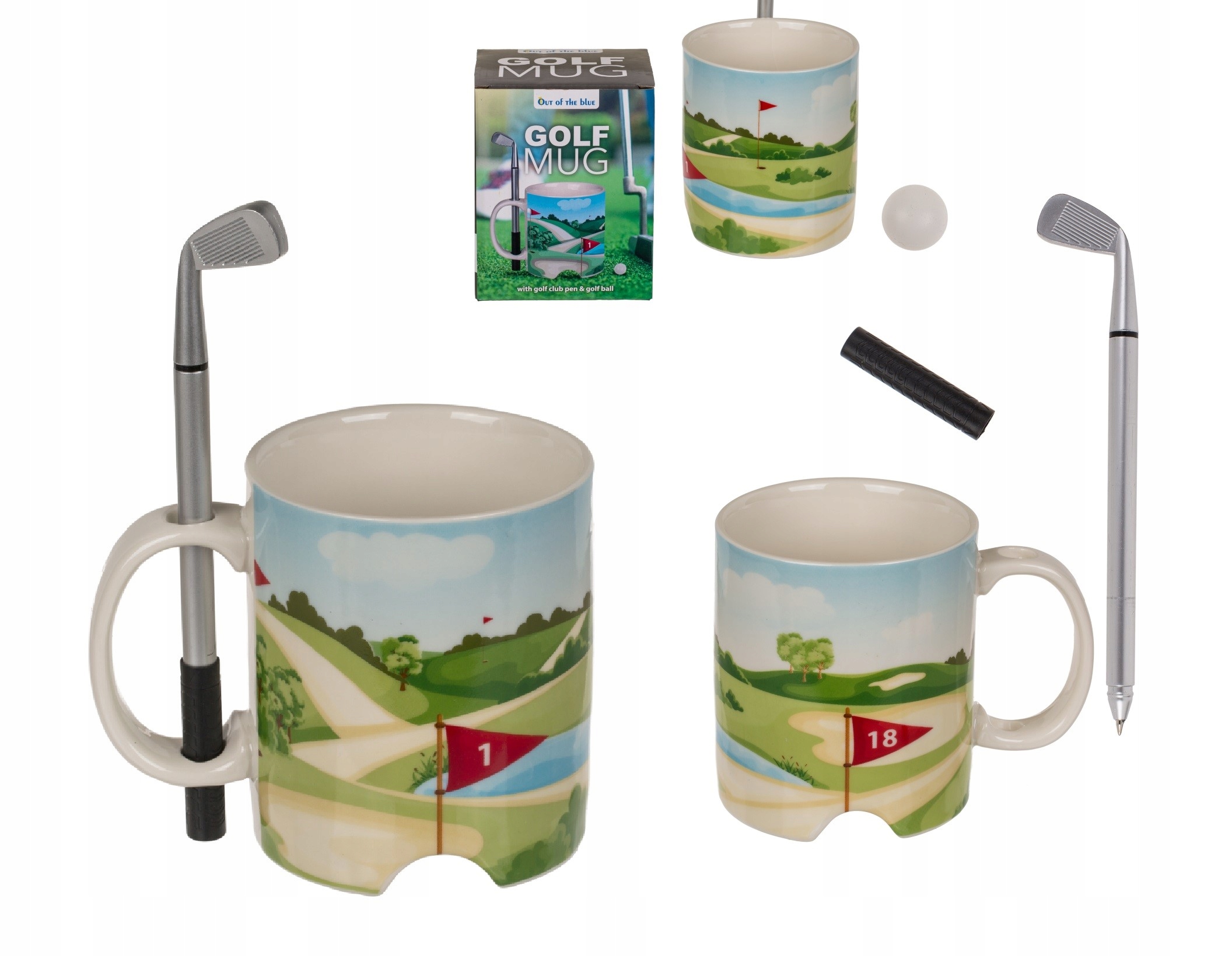 

Kubek Golfisty z Kijem długopisem i Piłeczką Golf