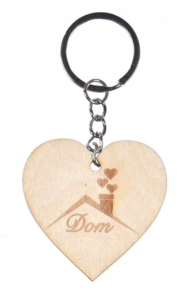 

Brelok Drewniany Do Kluczy Z Grawerem "dom