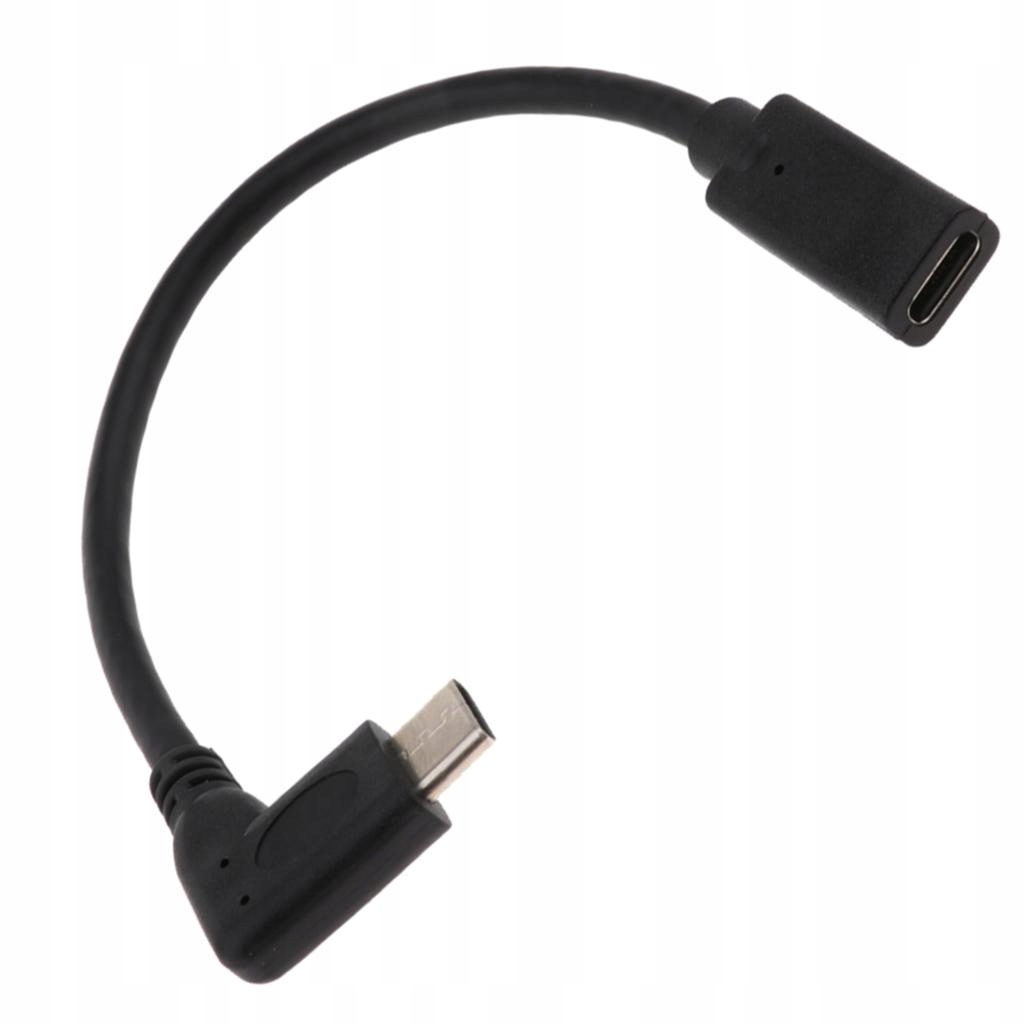 Right Angle USB 3.1 Type C Extension Cable, Male Złącza DIN-DIN