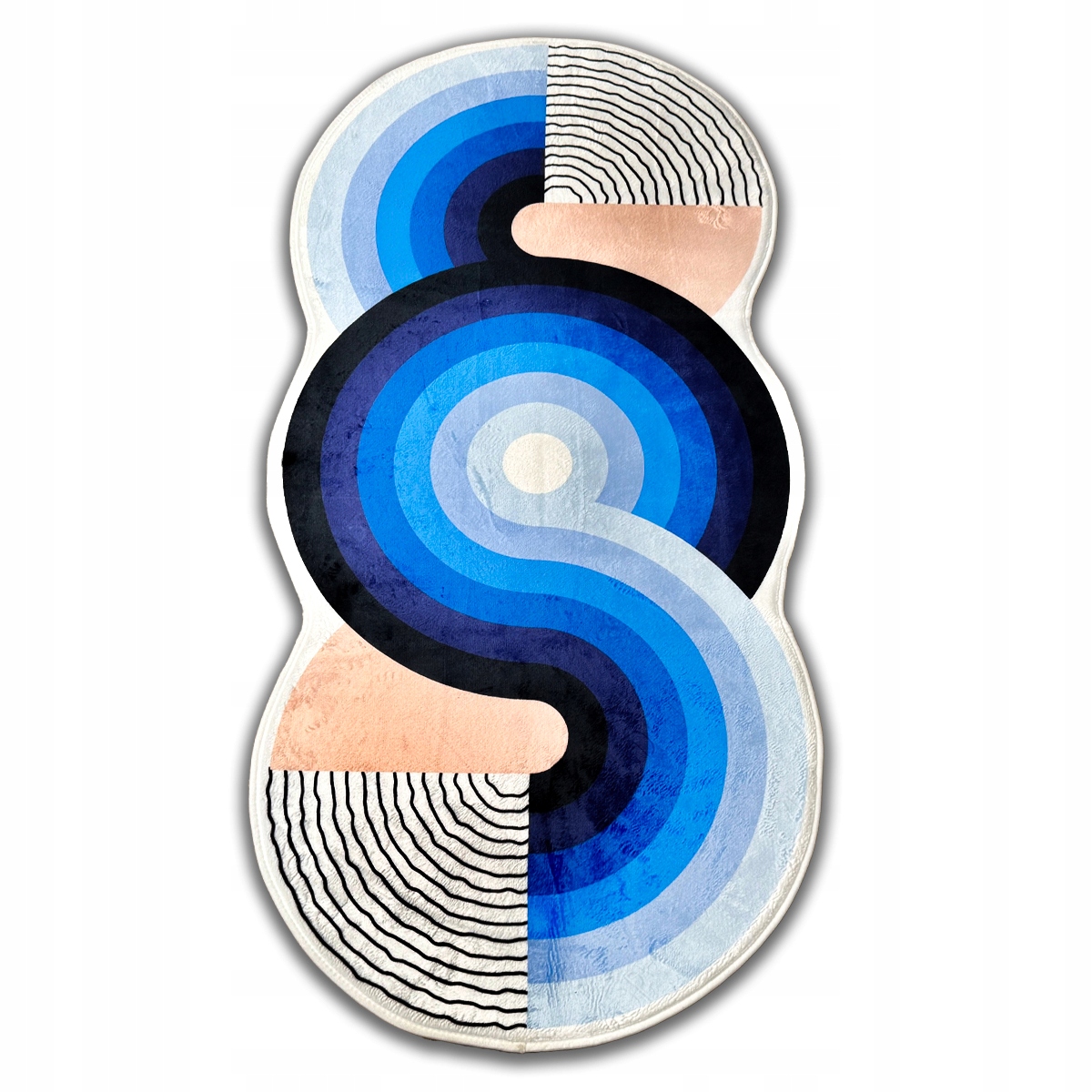 Světlý Koberec Do Obývacího Pokoje 75 X 150 CM, Měkká Protiskluzová Spodní Strana Pod Stolek