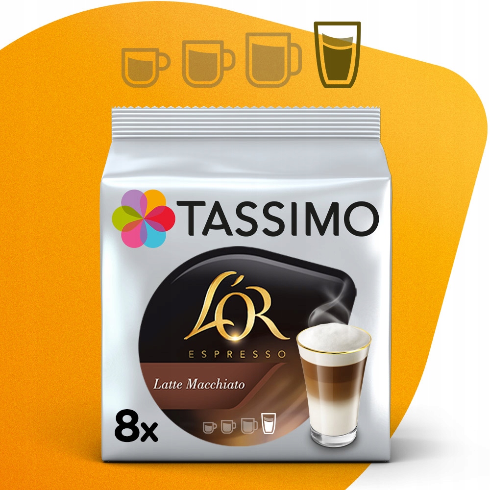 Limitowany zestaw kapsułek Tassimo L'OR 5 opakowań, 64 kawy Rodzaj kawa czarna