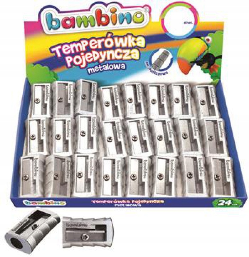 SZKOLNA TEMPERÓWKA DO KREDEK OŁÓWKÓW BAMBINO 24SZT Rodzaj manualna pojedyncza