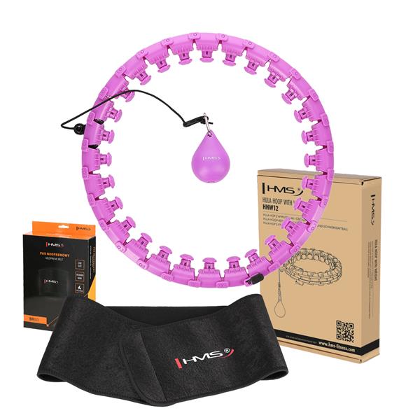 Set Hula Hoop Hhw12 Violet s výstupky a závažím pás Br163 Hms