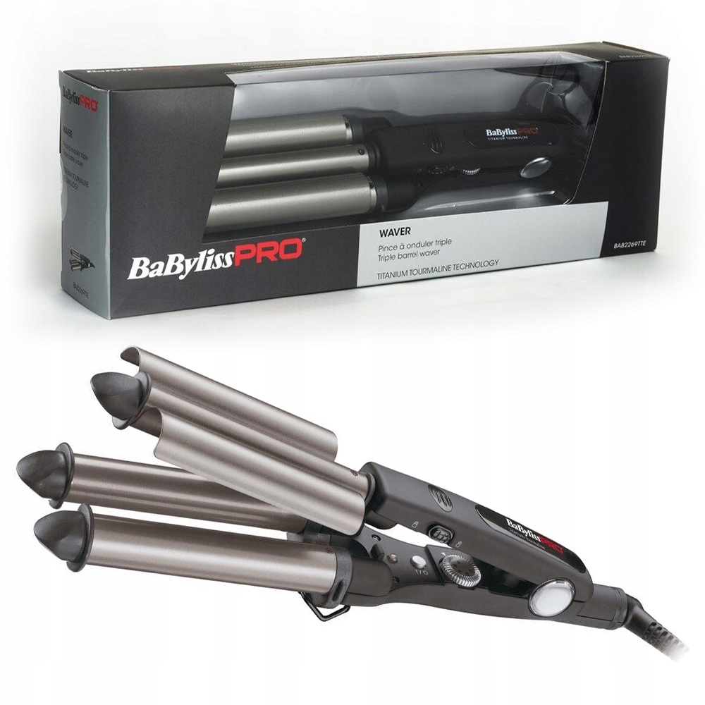 Vlnovka Babyliss Pro BAB2269E Trojitá Titánová Turmalínová Kulma