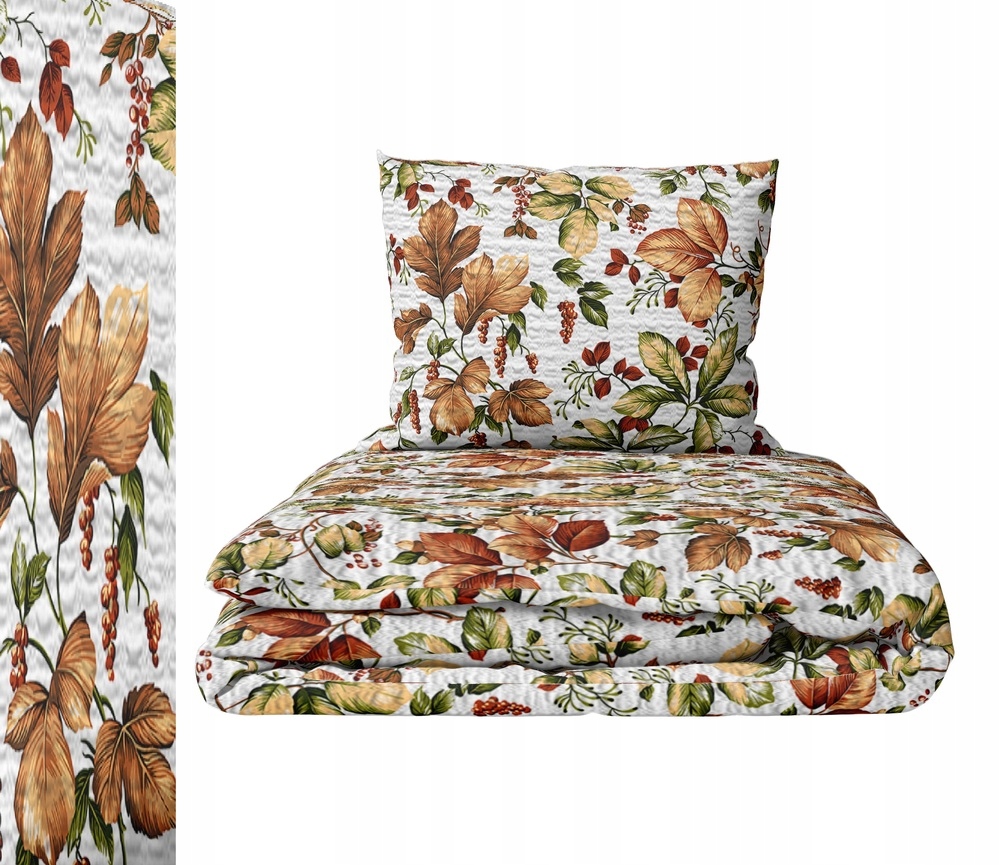 Krepové Povlečení 160x200 Povlečení 70x80 Hrubá Polská Bavlna Závan podzimu