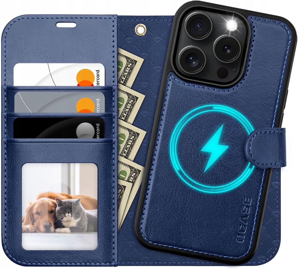 Ocase Etui z Klapką Portfel iPhone 16 Pro 2w1 MagSafe Rfid Skóra Wegańska