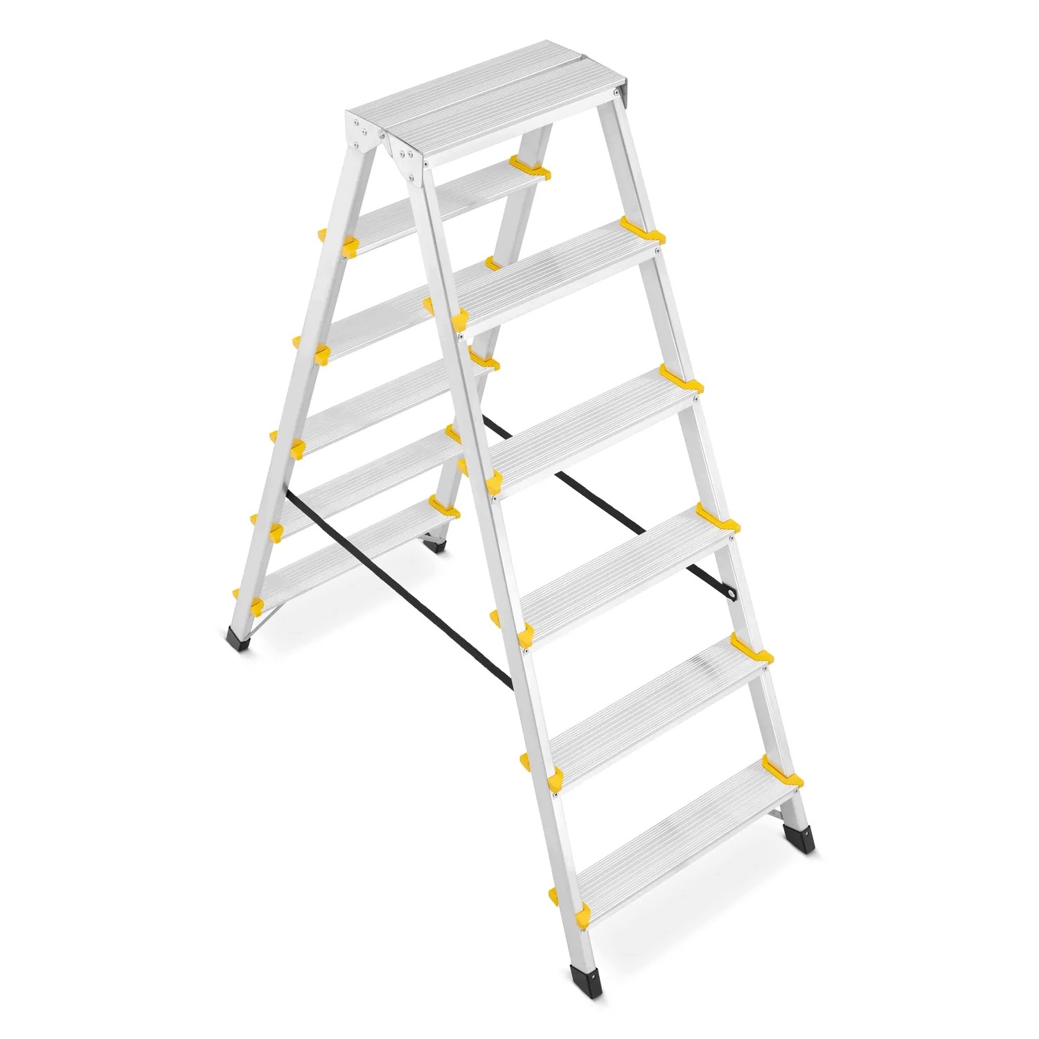 Drabina aluminiowa domowa dwustronna składana HIGHER 2x6 stopni taboret podnóżek schodek — 20