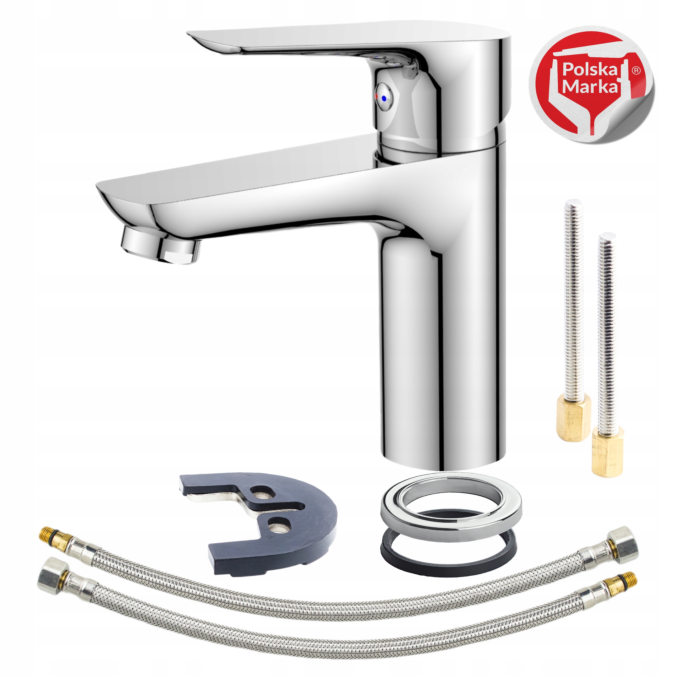 Stojanková kúpeľňová umývadlová batéria Kohútik na umývadlo, strieborná