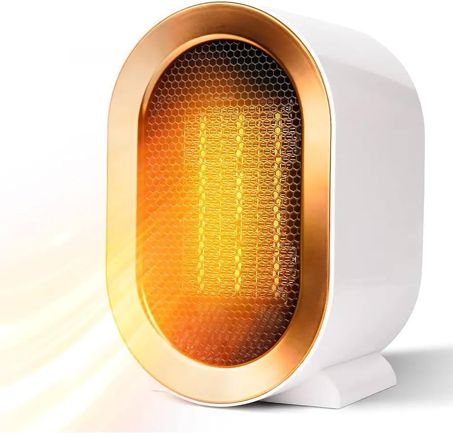 Termoventilátor 1200 W bílý, tichý, přenosný termoventilátor
