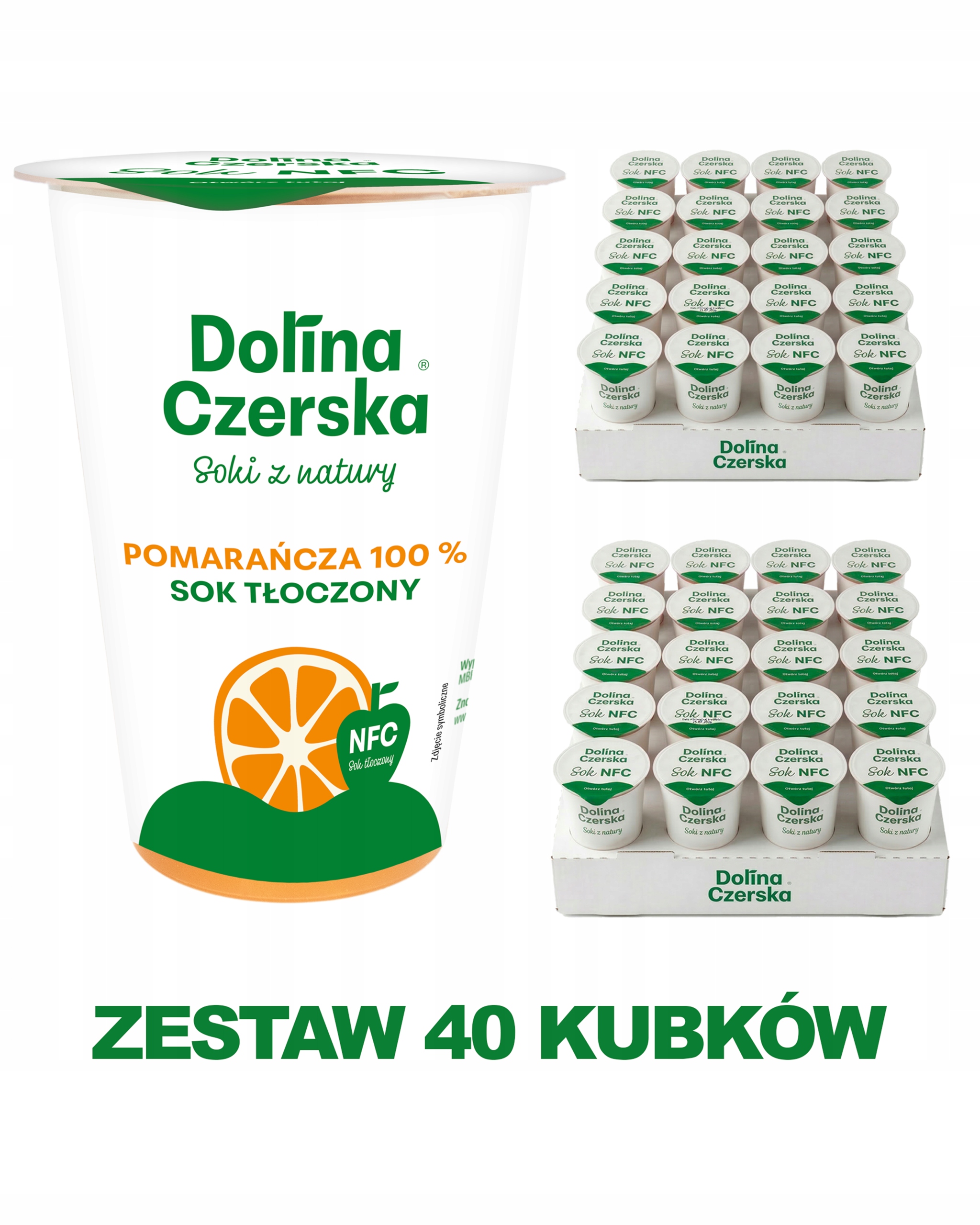 Sok Pomarańczowy 100% Nfc 200 ml Dolina Czerska Zestaw 40 sztuk
