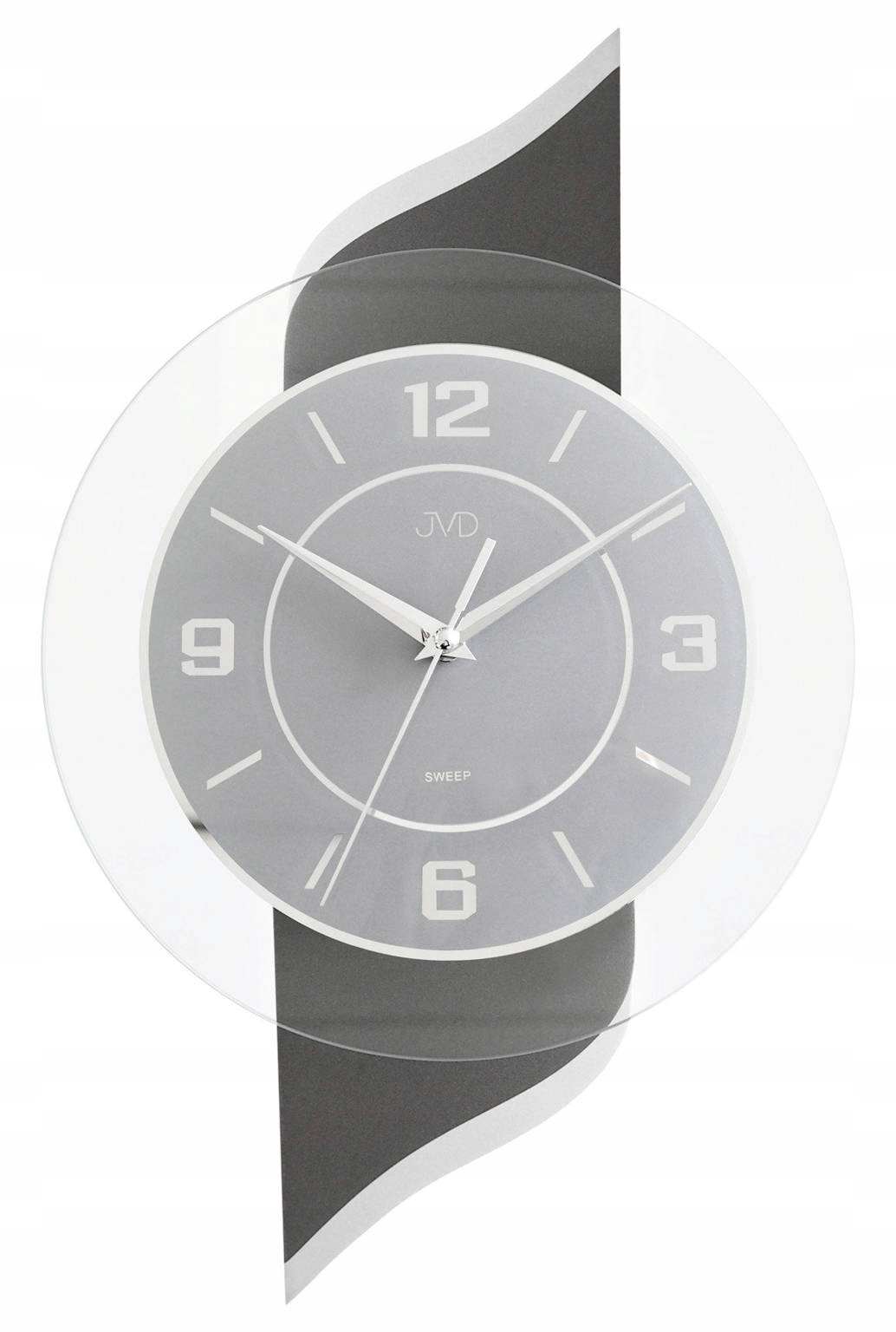 Tichý Drevený Sklenený Nástenný Hodinový Stroj NS22004.98