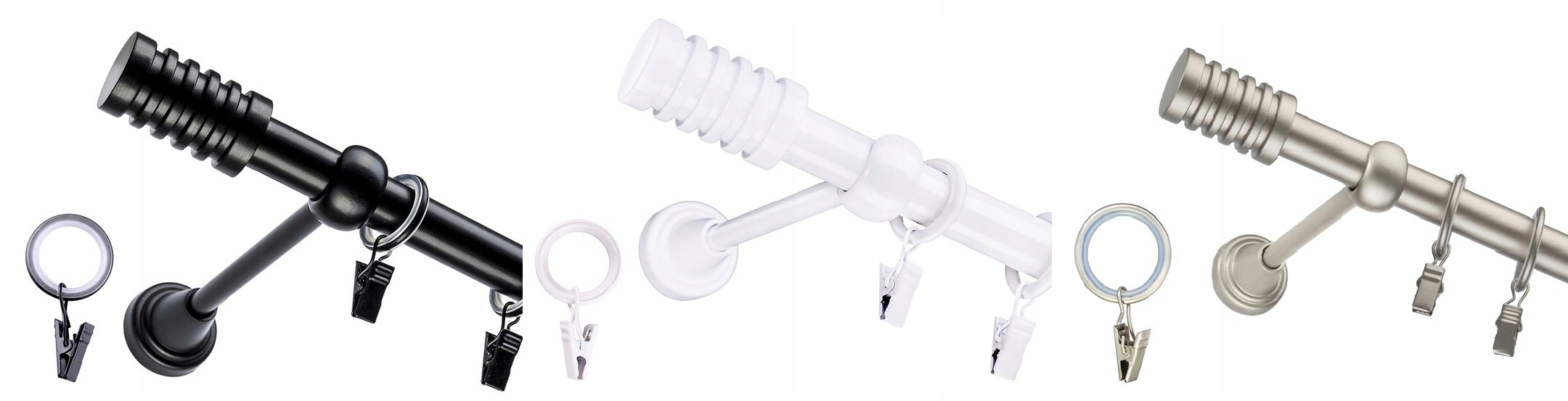 KARNISZE NOVUM METAL POJEDYNCZY CZARNY 19 / 200 CM Kod producenta Voppi