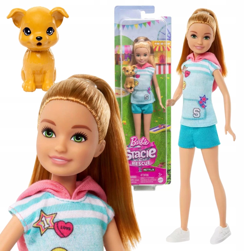 BARBIE STACIE TO THE RESCUE LALKA FILMOWA NA RATUNEK Z PIESKIEM ZESTAW