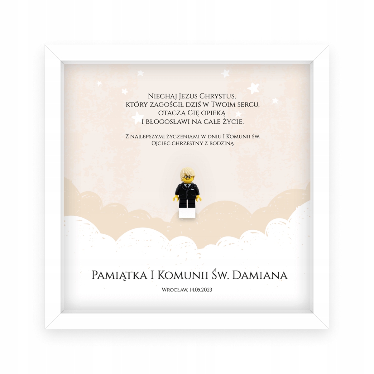 Rámeček Pro První Svaté Přijímání S Figurkou Lego
