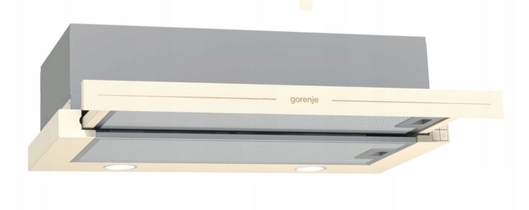 Odsavač par, Výsuvná digestoř Gorenje BOZP62CLI 60 cm béžová