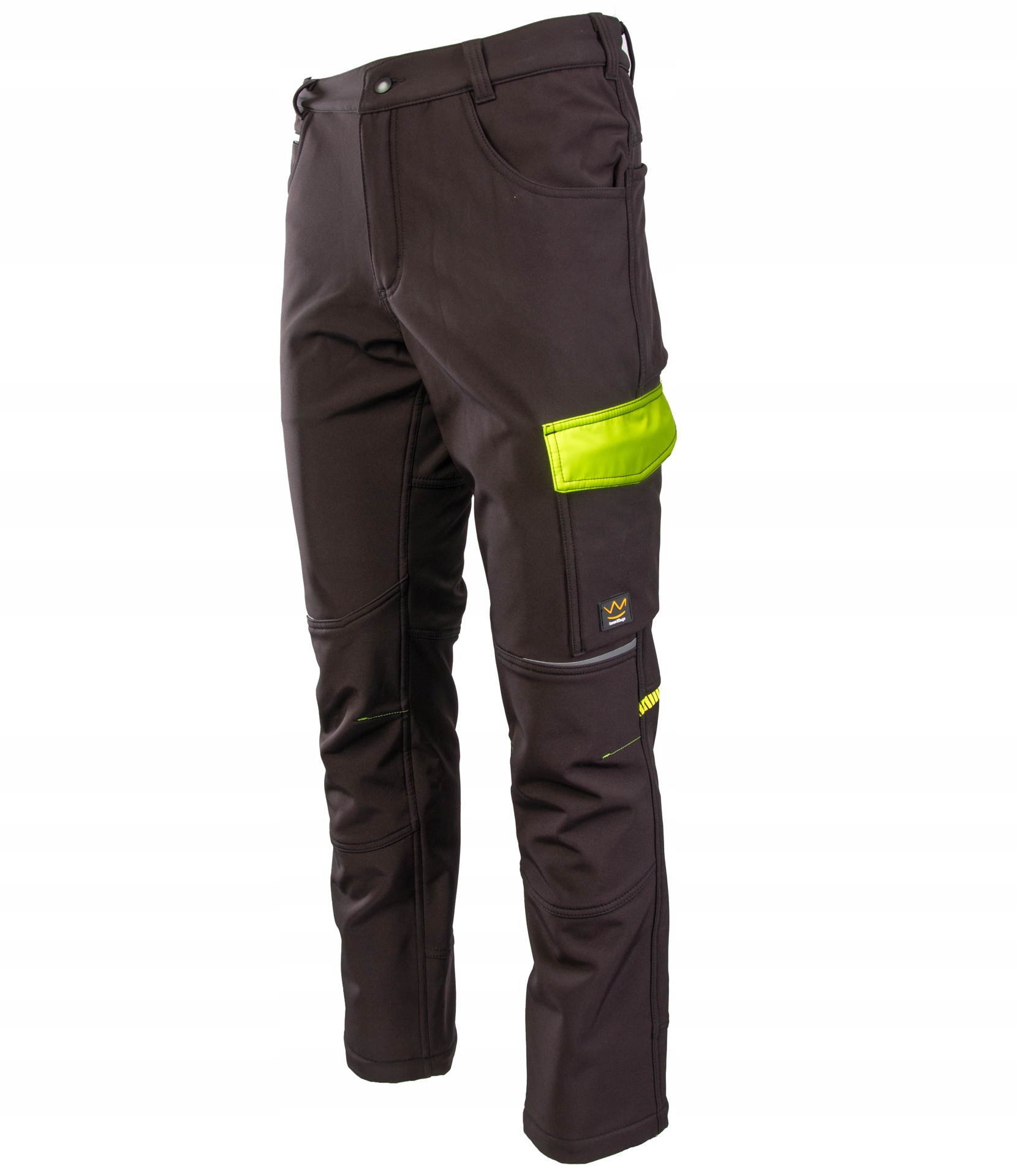 Spodnie softshell ocieplane Seven Kings Rival czarno/żółte rozmiar S