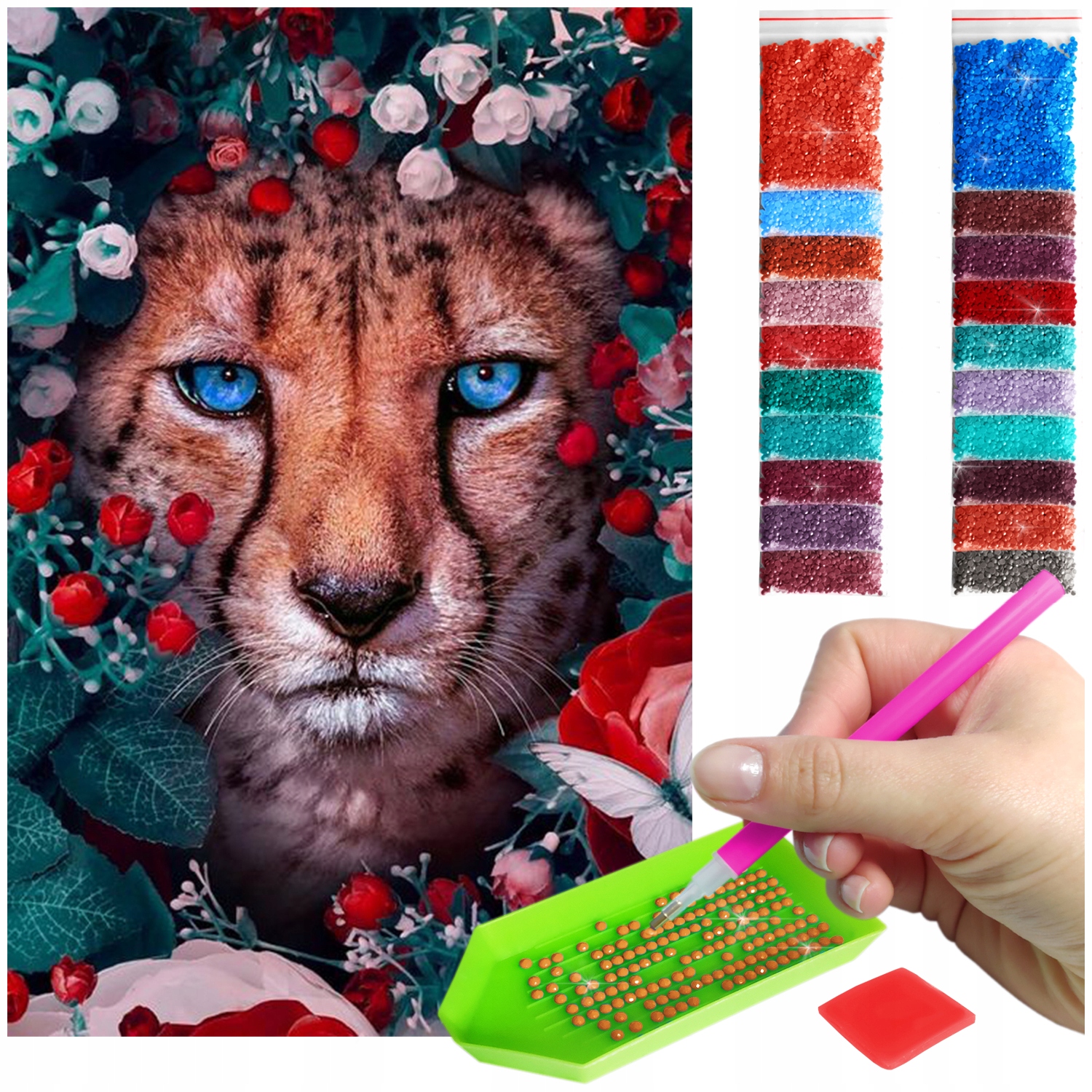 Haft Diamentový Velký 60x40cm Diamond Painting Mozaika Diamentové Příslušenství