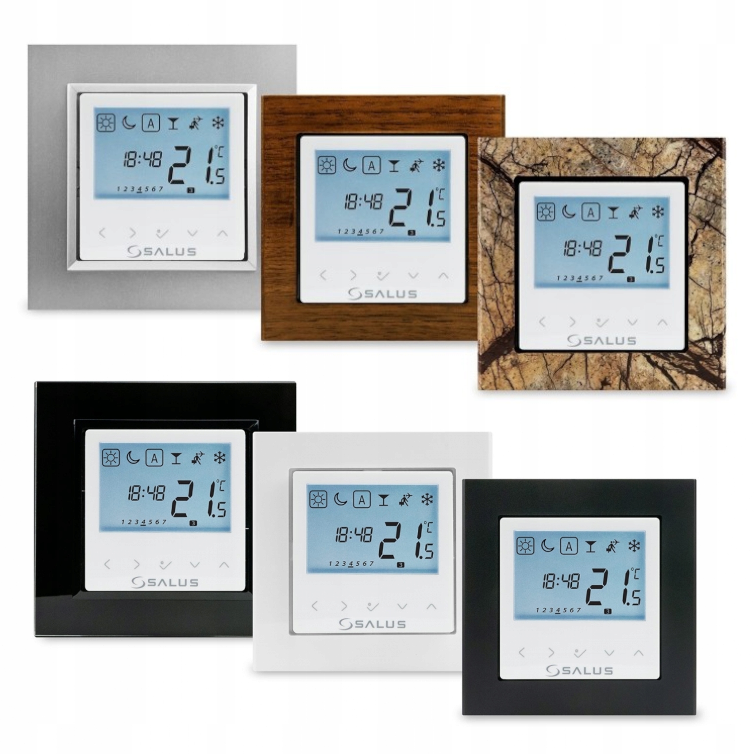 SALUS BTRP230(50) REGULATOR TERMOSTAT STEROWNIK TYGODNIOWY DO RAMKI CYFROWY Powierzchnia grzewcza 0 m²